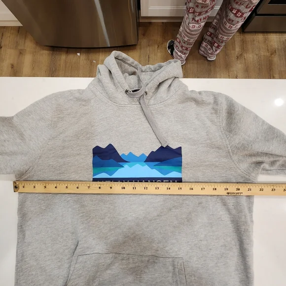 Vintage Helly Hansen Men’s Hoodie Gray Large Graphic Print 90s Y2K Street Wear - Picture 7 of 14